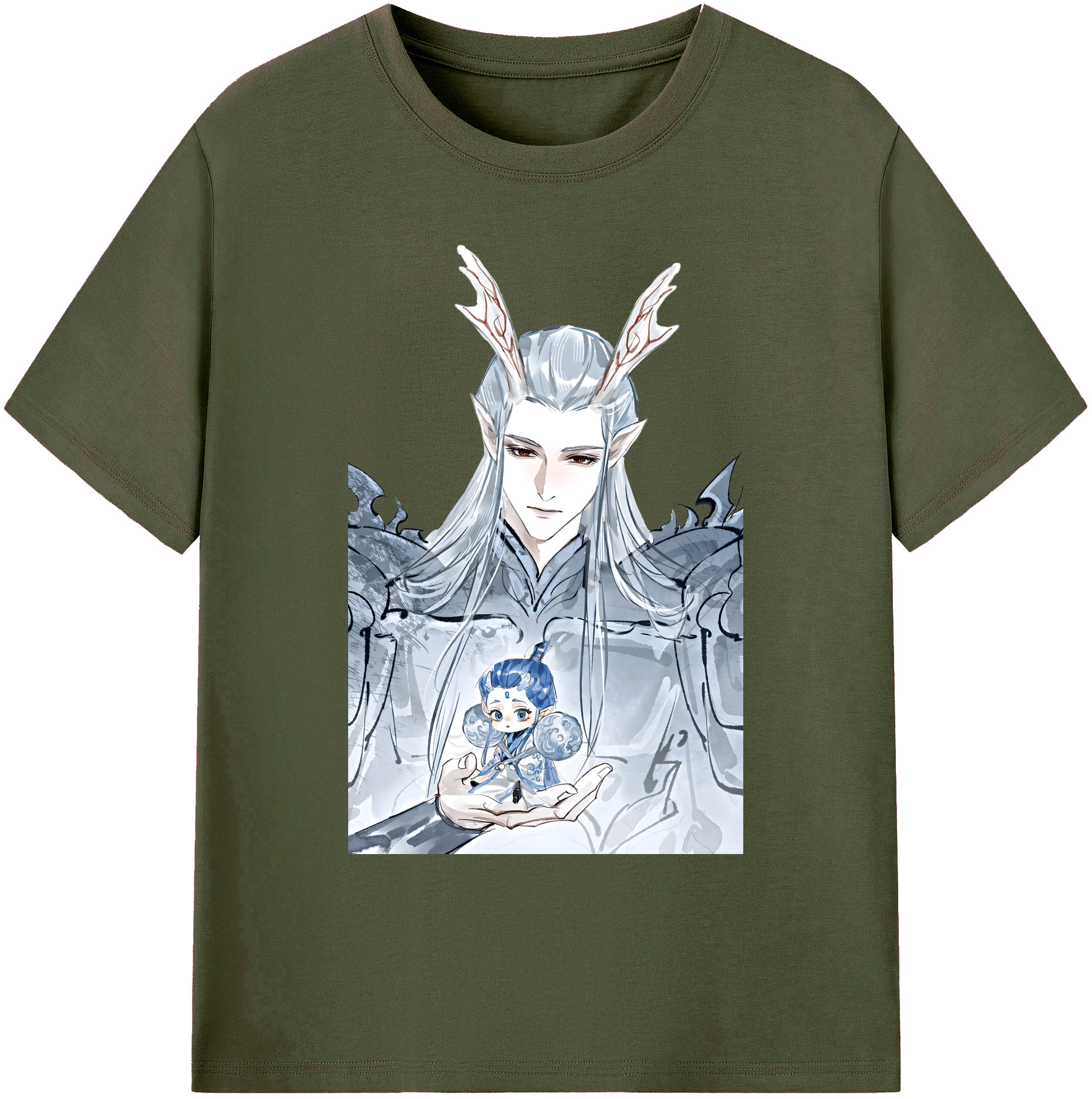 （画像用） Ne Zha 2 ナタ 魔童の大暴れ 綿100％ メンズ半袖Tシャツ｜肌触りやわらか＆通気性